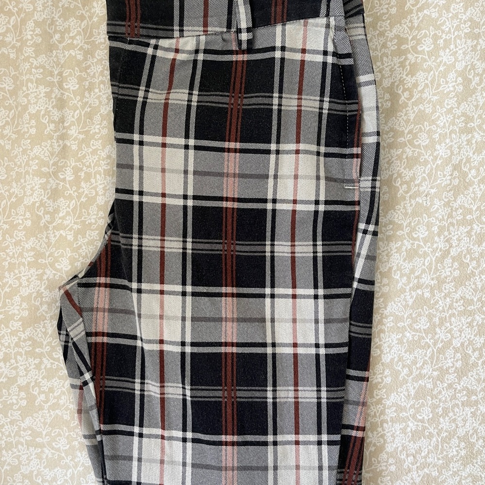 H & M twill plaid pants, lightly worn.
